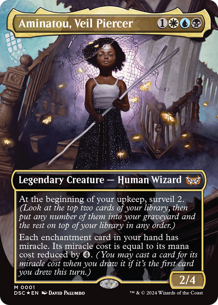 Aminatou, Veil Piercer (Borderless) [Duskmourn: House of Horror Commander] | Gear Gaming Fayetteville