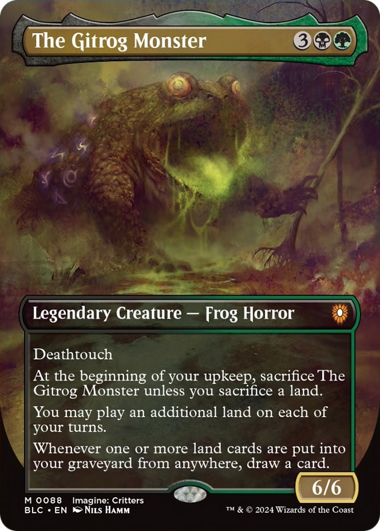 The Gitrog Monster (Borderless) [Bloomburrow Commander] | Gear Gaming Fayetteville