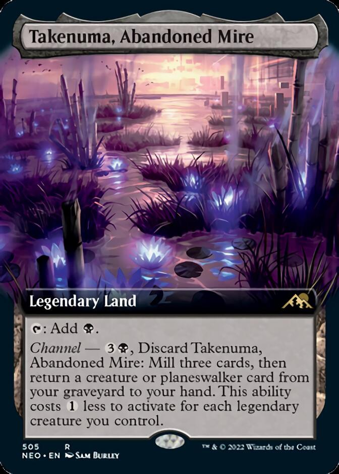 Takenuma, Abandoned Mire (Extended Art) [Kamigawa: Neon Dynasty] | Gear Gaming Fayetteville