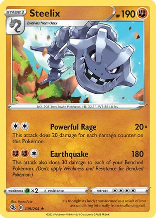 Steelix (139/264) (Theme Deck Exclusive) [Sword & Shield: Fusion Strike] | Gear Gaming Fayetteville