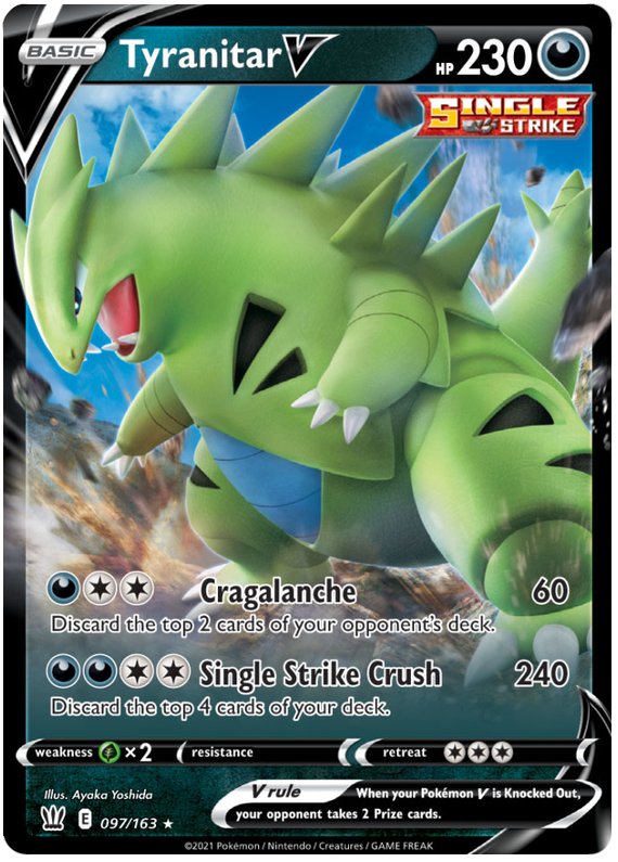 Tyranitar V (097/163) [Sword & Shield: Battle Styles] | Gear Gaming Fayetteville