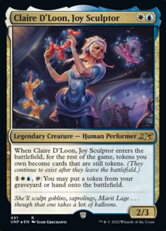 Claire D'Loon, Joy Sculptor (Galaxy Foil) [Unfinity] | Gear Gaming Fayetteville