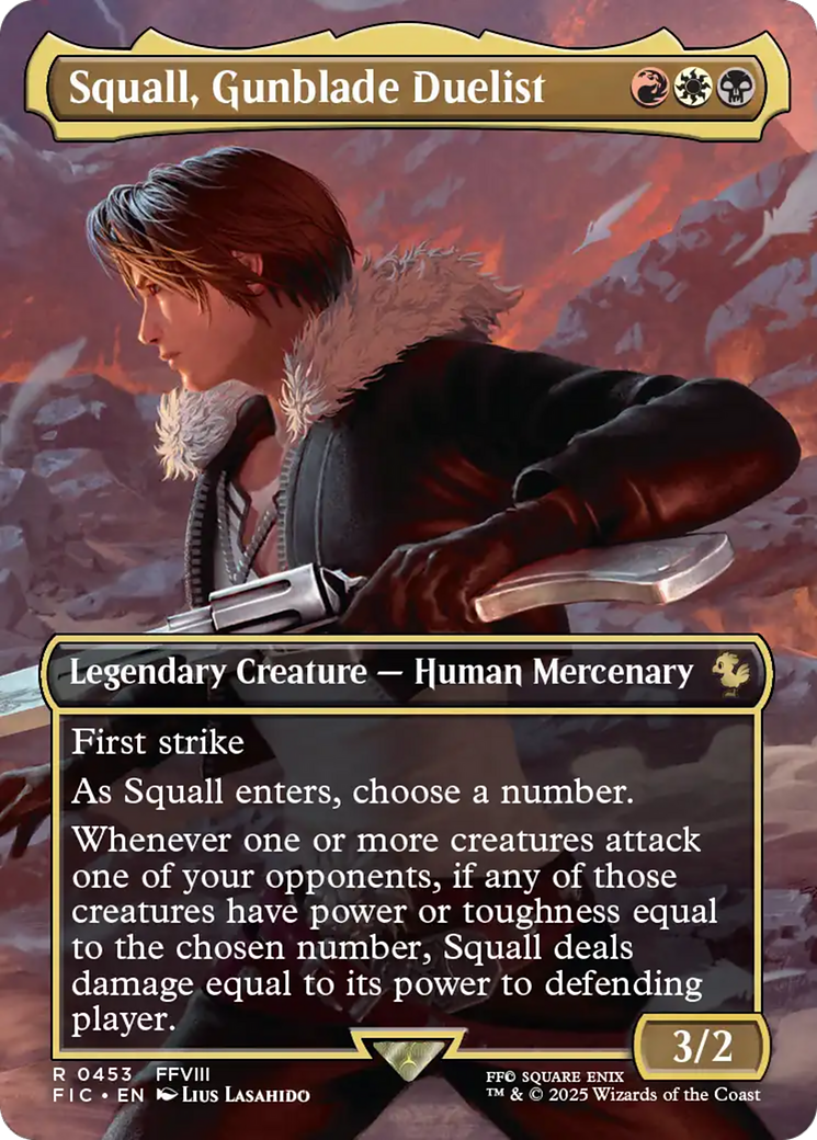 Squall, Gunblade Duelist (Borderless) [FINAL FANTASY Commander] | Gear Gaming Fayetteville