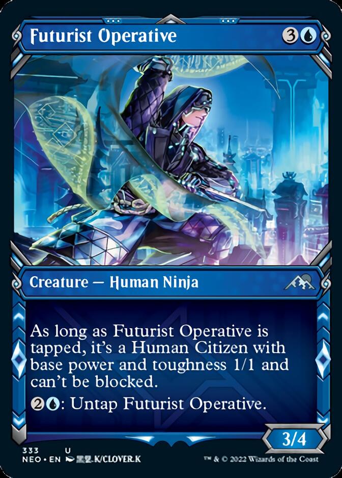 Futurist Operative (Showcase Ninja) [Kamigawa: Neon Dynasty] | Gear Gaming Fayetteville