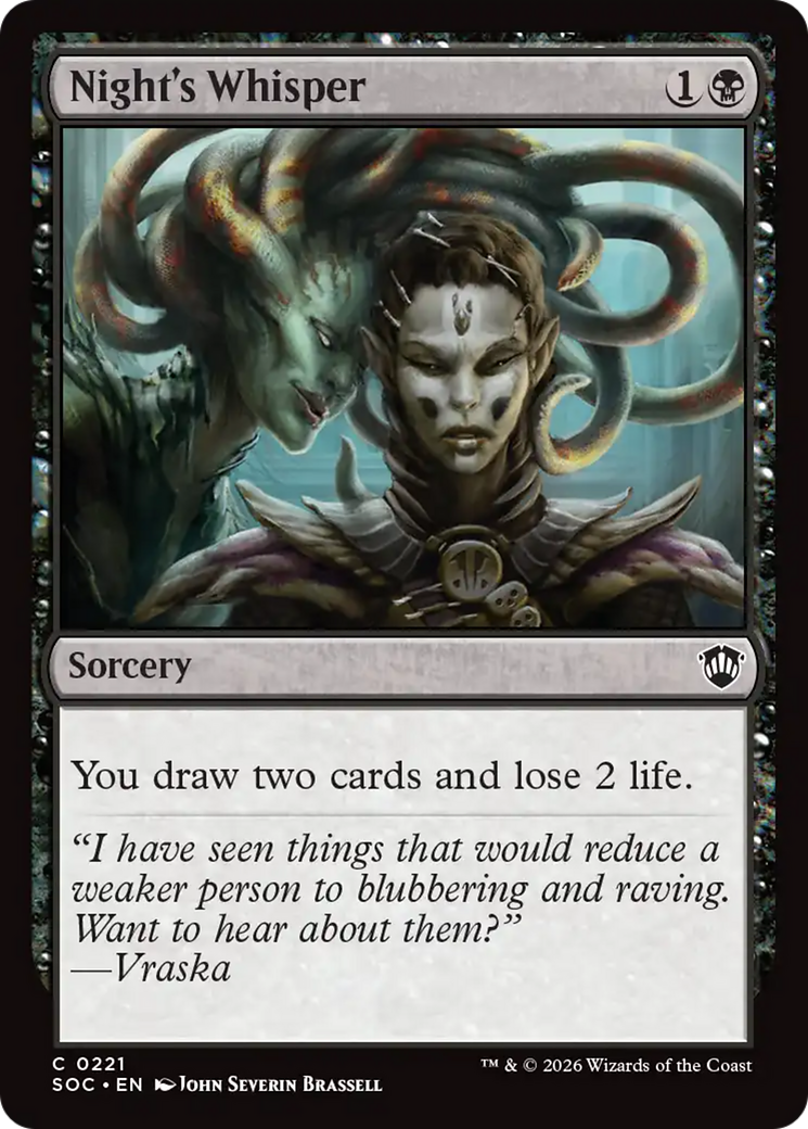 Night's Whisper [Secrets of Strixhaven Commander] | Gear Gaming Fayetteville