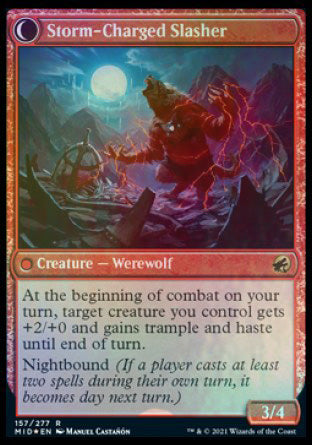 Reckless Stormseeker // Storm-Charged Slasher [Innistrad: Midnight Hunt Prerelease Promos] | Gear Gaming Fayetteville
