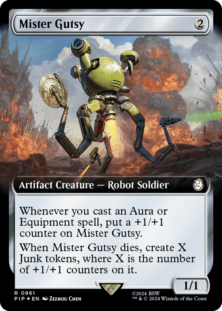 Mister Gutsy (Extended Art) (Surge Foil) [Fallout] | Gear Gaming Fayetteville