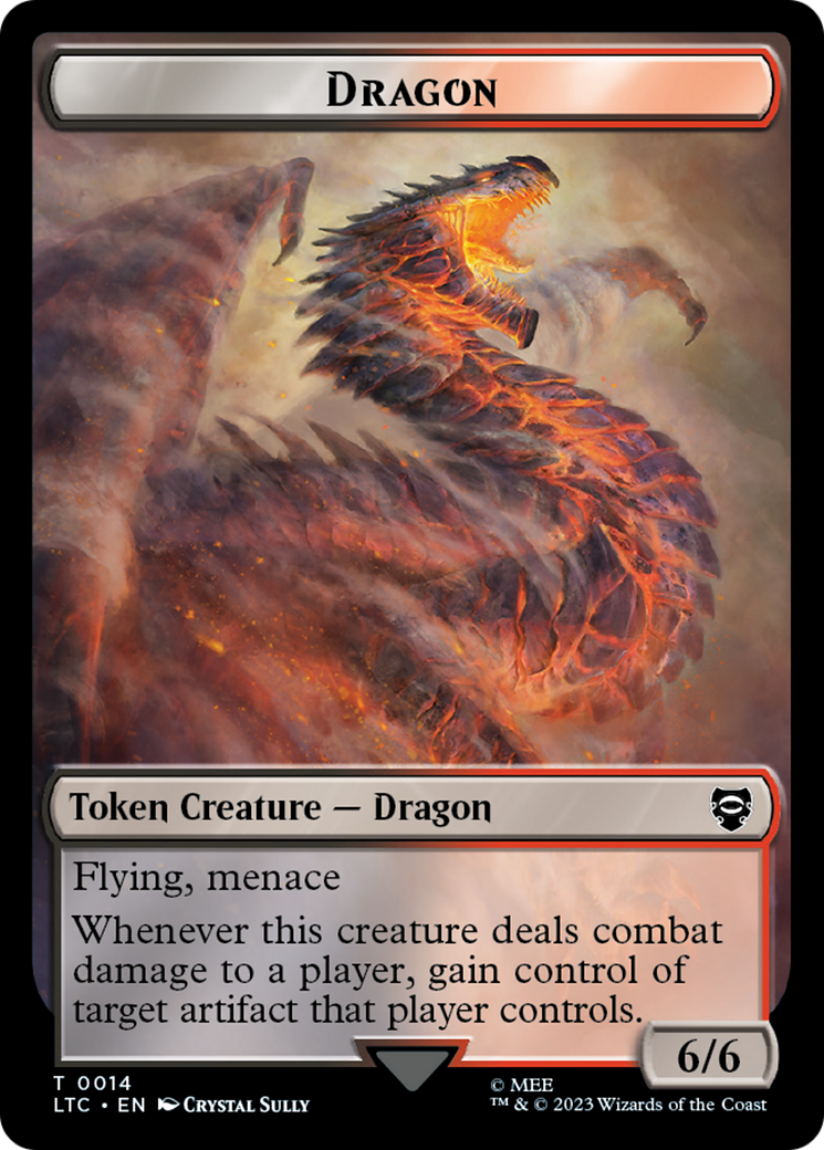 Dragon // Wraith Double-Sided Token [The Lord of the Rings: Tales of Middle-Earth Commander Tokens] | Gear Gaming Fayetteville