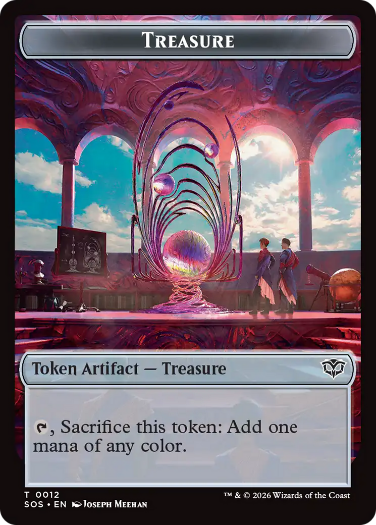 Elemental (0003) // Treasure Double-Sided Token [Secrets of Strixhaven Tokens] | Gear Gaming Fayetteville