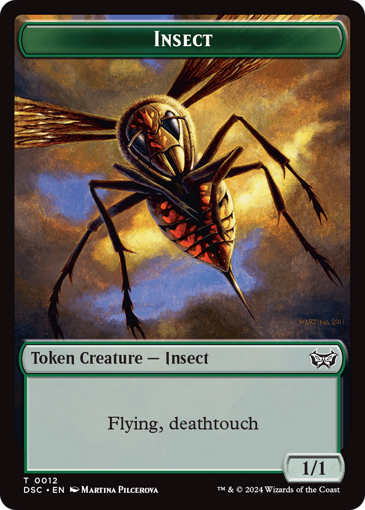 Insect (0012) // Spider Double-Sided Token [Duskmourn: House of Horror Commander Tokens] | Gear Gaming Fayetteville