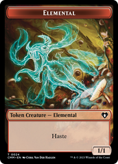 Elemental (0024) // Elf Druid Double-Sided Token [Commander Masters Tokens] | Gear Gaming Fayetteville