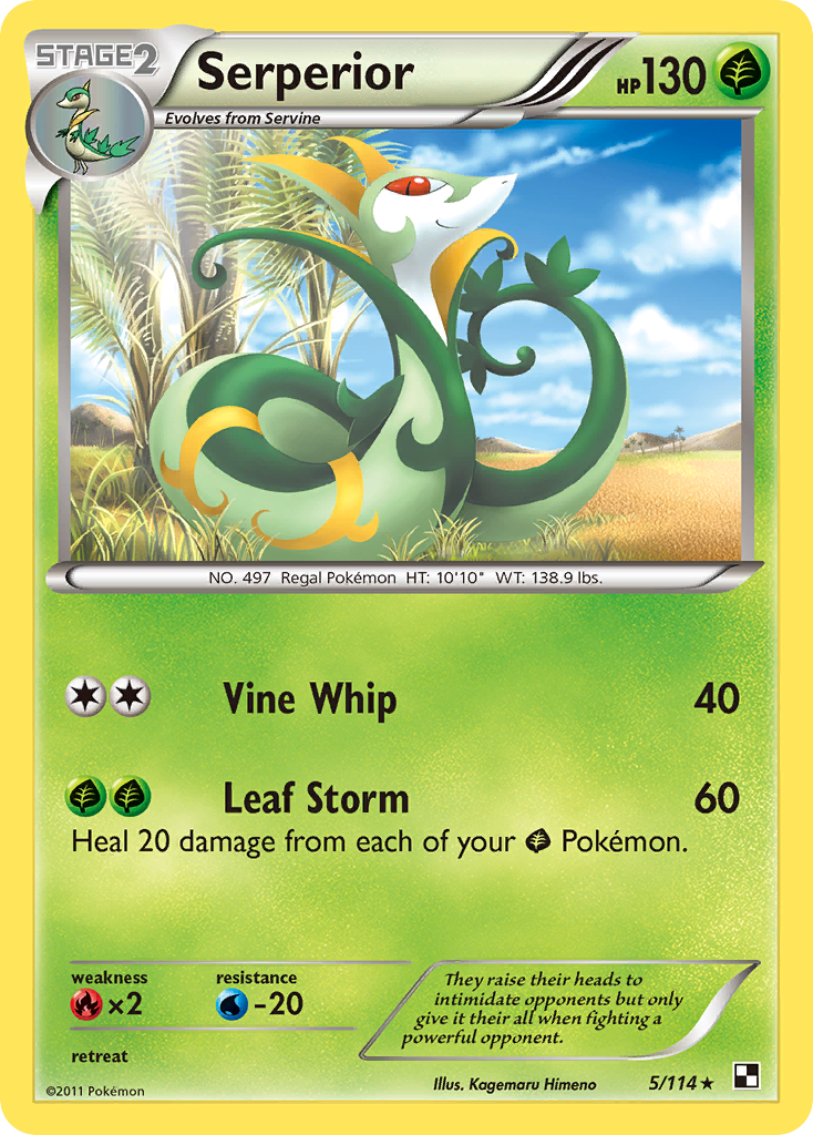 Serperior (5/114) (Green Tornado) (Theme Deck Exclusive) [Black & White: Base Set] | Gear Gaming Fayetteville