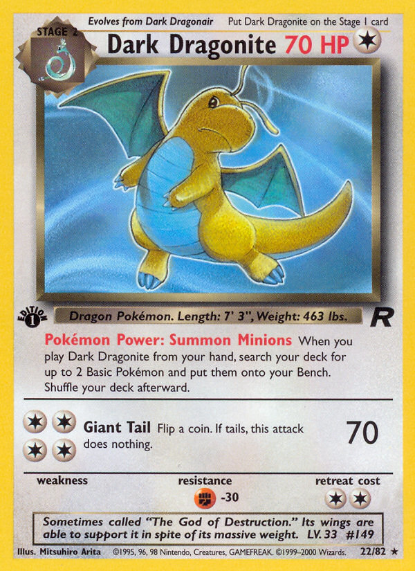 Dark Dragonite (22/82) [Team Rocket 1st Edition] | Gear Gaming Fayetteville