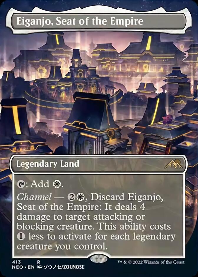 Eiganjo, Seat of the Empire (Borderless Alternate Art) [Kamigawa: Neon Dynasty] | Gear Gaming Fayetteville