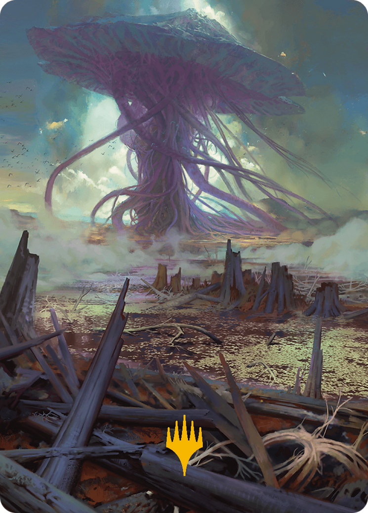 Swamp Art Card (Gold-Stamped Planeswalker Symbol) [Modern Horizons 3 Art Series] | Gear Gaming Fayetteville