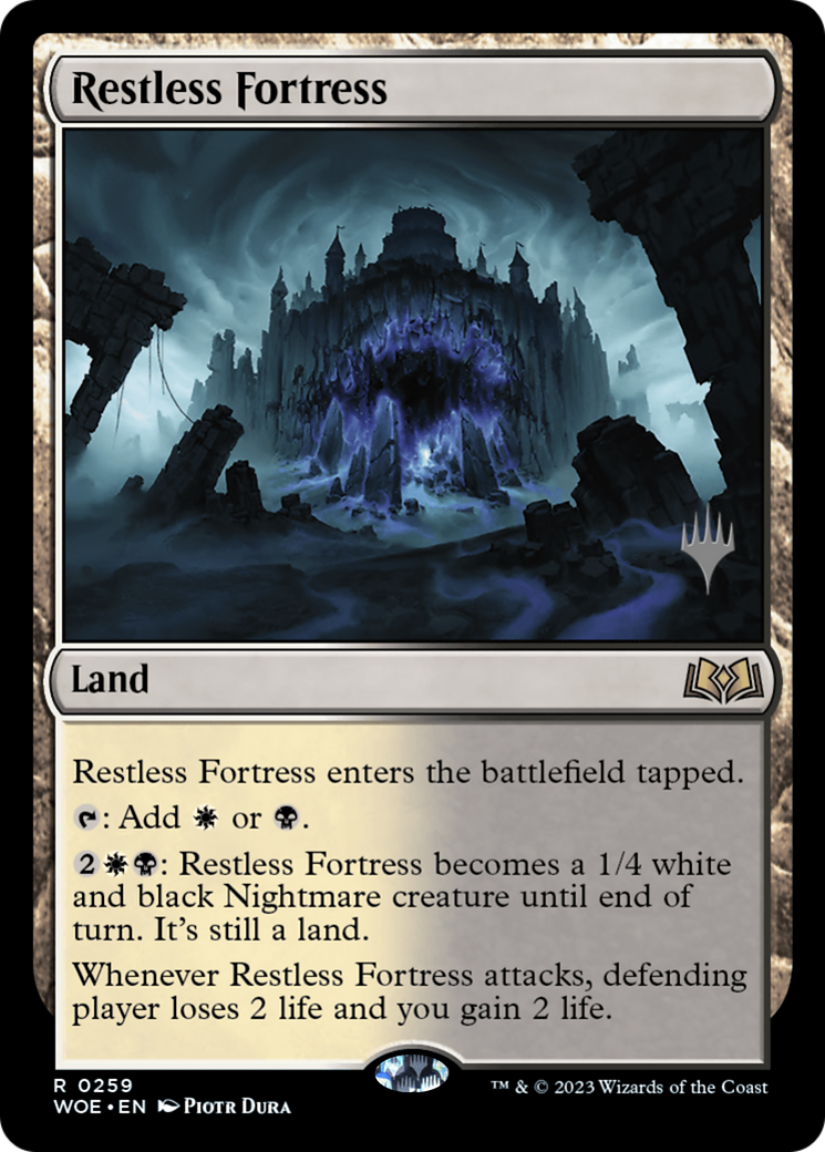 Restless Fortress (Promo Pack) [Wilds of Eldraine Promos] | Gear Gaming Fayetteville