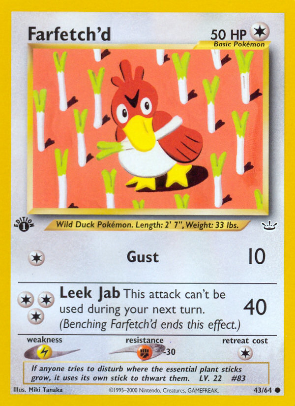 Farfetch'd (43/64) [Neo Revelation 1st Edition] | Gear Gaming Fayetteville