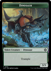 Dinosaur Beast // Dinosaur Double-Sided Token [The Lost Caverns of Ixalan Commander Tokens] | Gear Gaming Fayetteville