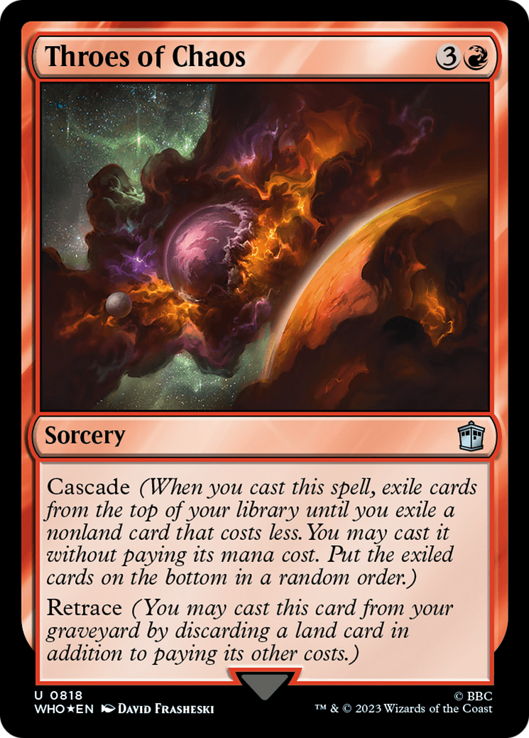 Throes of Chaos (Surge Foil) [Doctor Who] | Gear Gaming Fayetteville