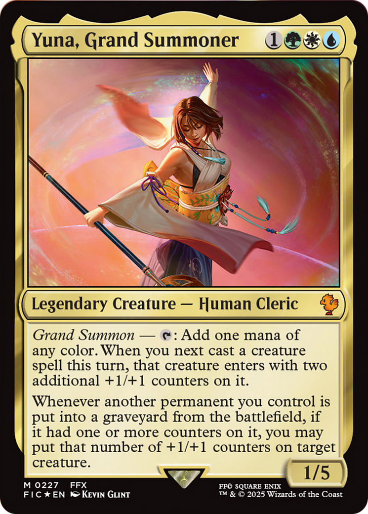 Yuna, Grand Summoner (Surge Foil) [FINAL FANTASY Commander] | Gear Gaming Fayetteville