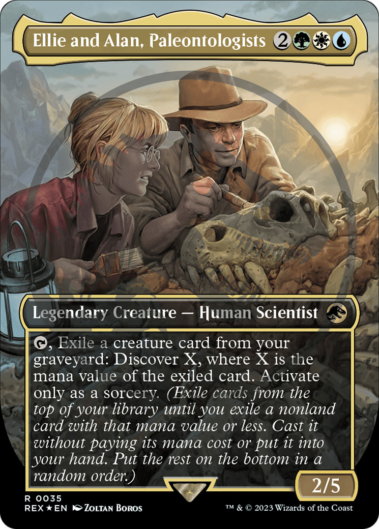 Ellie and Alan, Paleontologists (Emblem) (Borderless) [Jurassic World Collection Tokens] | Gear Gaming Fayetteville