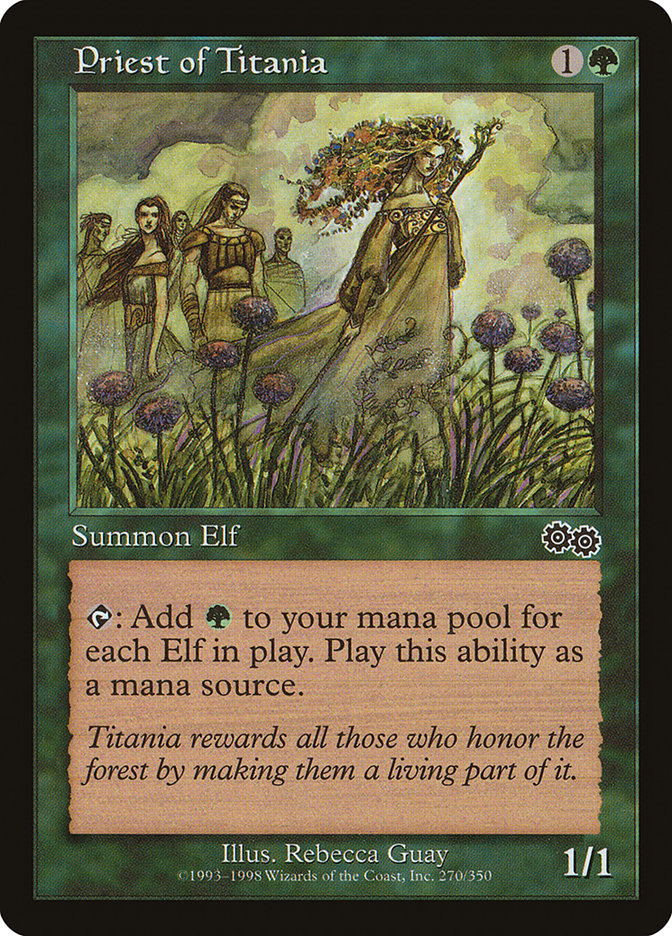 Priest of Titania [Urza's Saga] | Gear Gaming Fayetteville