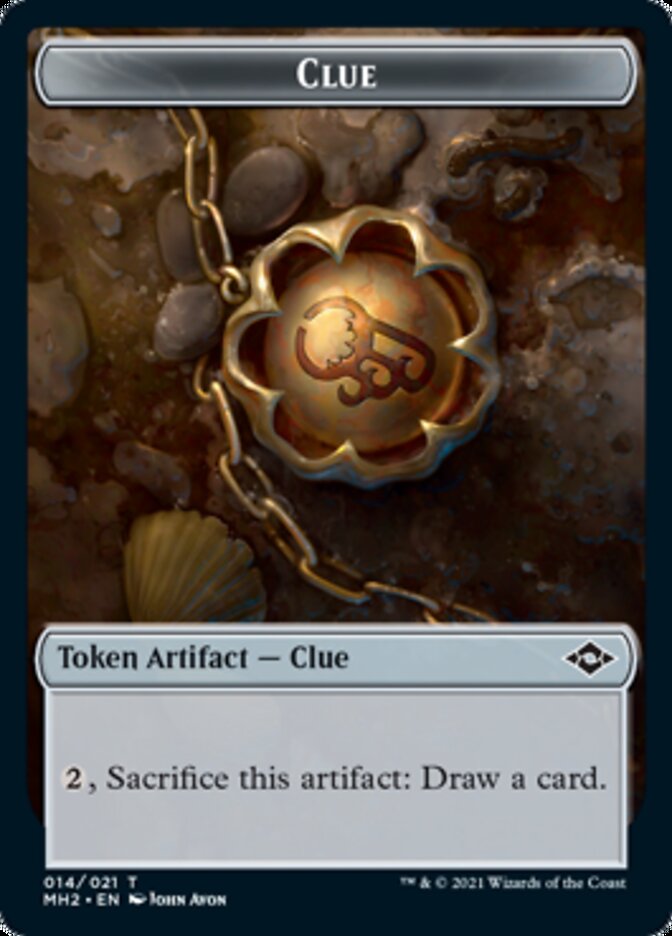 Clue (14) // Zombie Double-Sided Token [Modern Horizons 2 Tokens] | Gear Gaming Fayetteville