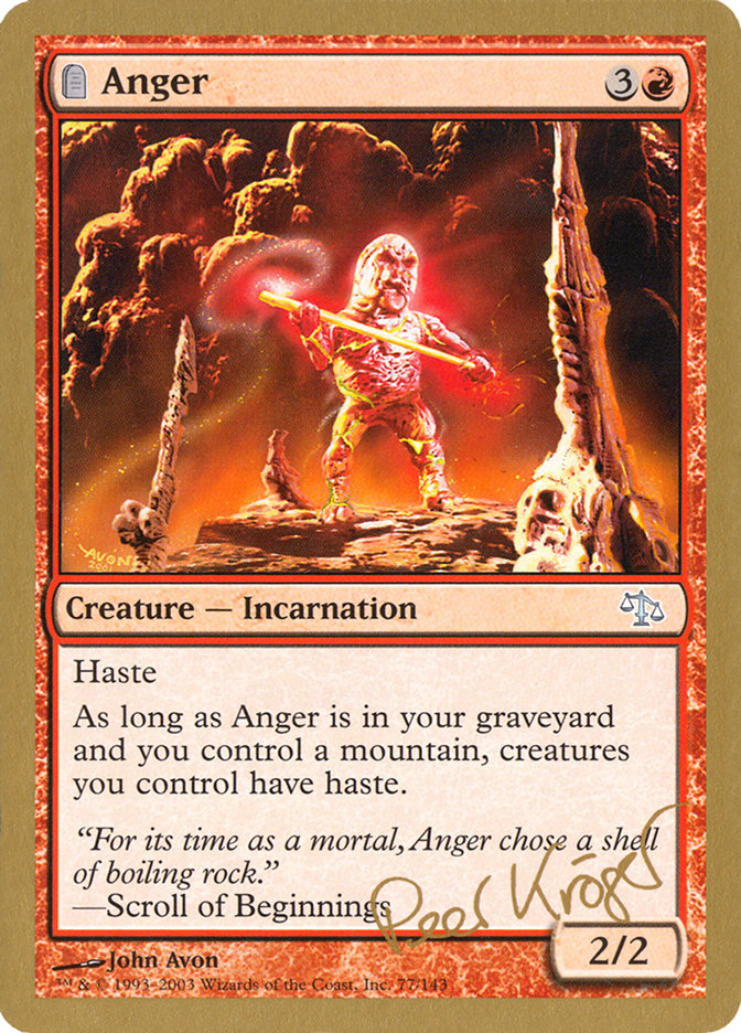 Anger (Peer Kroger) [World Championship Decks 2003] | Gear Gaming Fayetteville