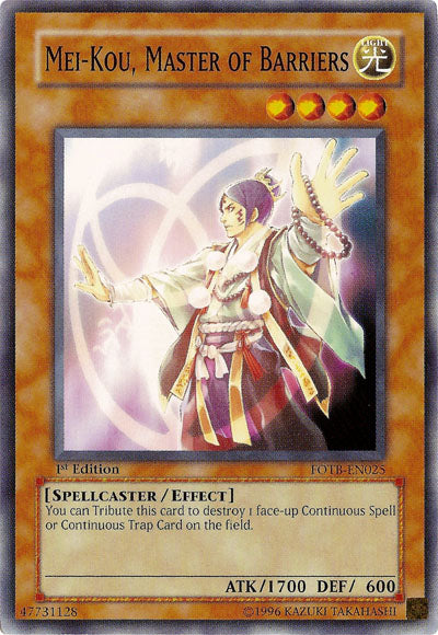 Mei-kou, Master of Barriers [FOTB-EN025] Common | Gear Gaming Fayetteville