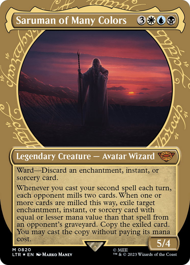 Saruman of Many Colors (Showcase) (Surge Foil) [The Lord of the Rings: Tales of Middle-Earth] | Gear Gaming Fayetteville