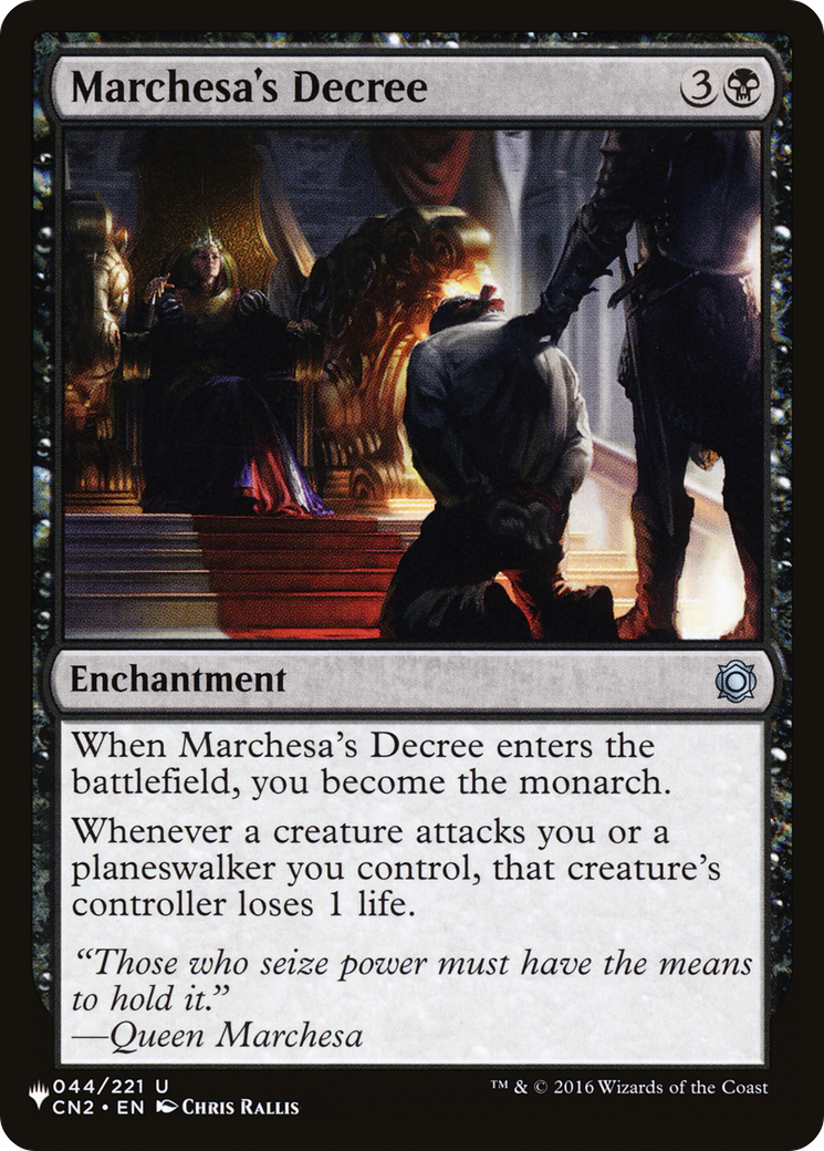 Marchesa's Decree [The List Reprints] | Gear Gaming Fayetteville