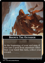 Bounty: The Outsider // Bounty Rules Double-Sided Token [Outlaws of Thunder Junction Commander Tokens] | Gear Gaming Fayetteville