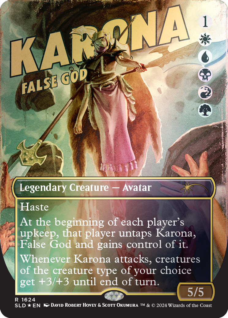 Karona, False God (Rainbow Foil) [Secret Lair Drop Series] | Gear Gaming Fayetteville