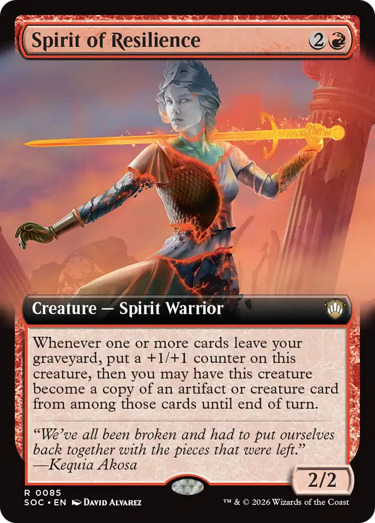 Spirit of Resilience (Extended Art) [Secrets of Strixhaven Commander] | Gear Gaming Fayetteville