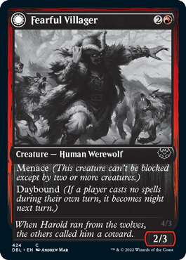 Fearful Villager // Fearsome Werewolf [Innistrad: Double Feature] | Gear Gaming Fayetteville