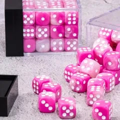 (Pink + White) 12mm D6 block of 36 dice | Gear Gaming Fayetteville