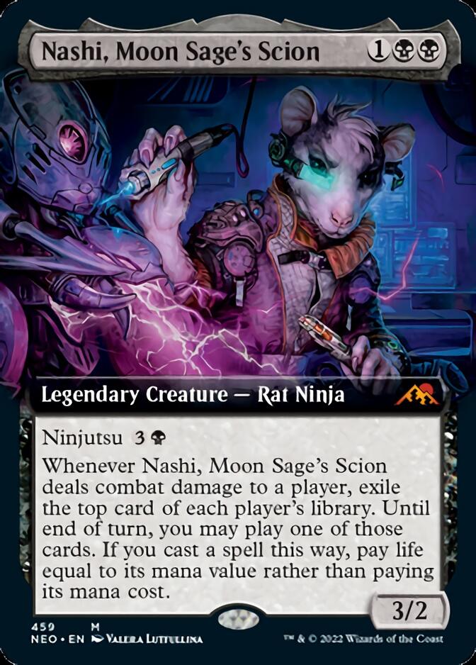 Nashi, Moon Sage's Scion (Extended Art) [Kamigawa: Neon Dynasty] | Gear Gaming Fayetteville