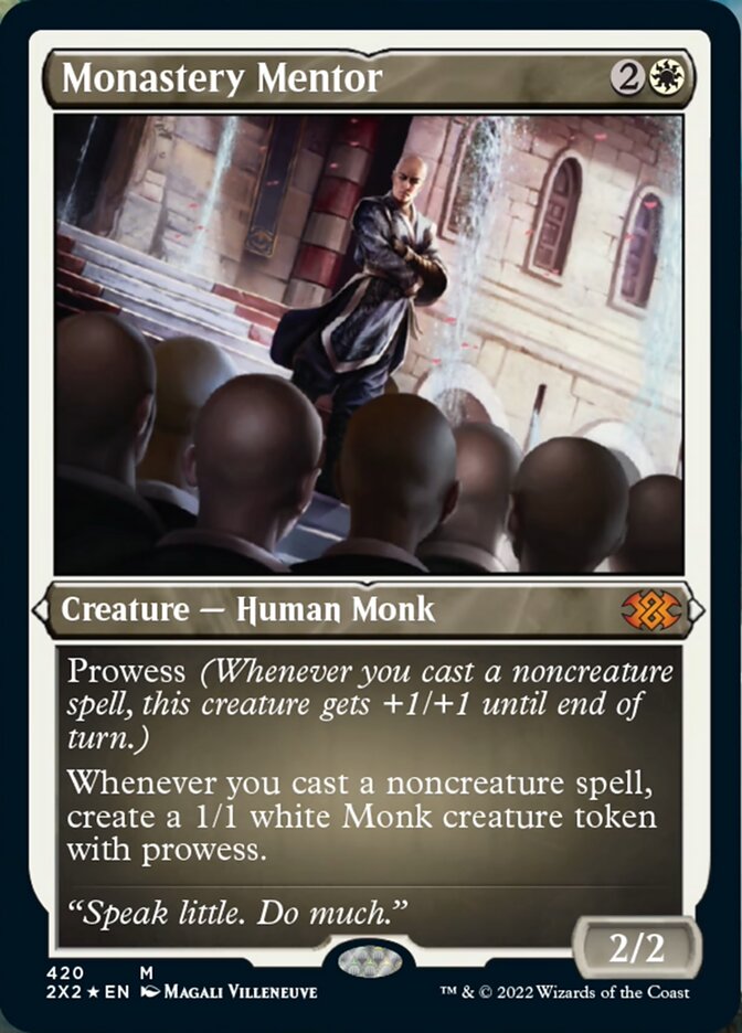 Monastery Mentor (Foil Etched) [Double Masters 2022] | Gear Gaming Fayetteville