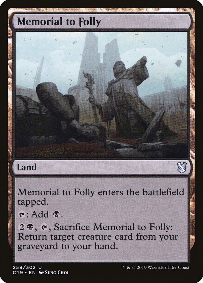 Memorial to Folly [Commander 2019] | Gear Gaming Fayetteville