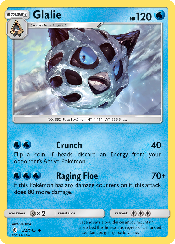 Glalie (32/145) [Sun & Moon: Guardians Rising] | Gear Gaming Fayetteville