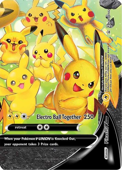 Pikachu V-UNION (SWSH142) (Celebrations) [Sword & Shield: Black Star Promos] | Gear Gaming Fayetteville