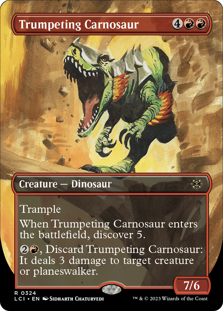 Trumpeting Carnosaur (Borderless) [The Lost Caverns of Ixalan] | Gear Gaming Fayetteville