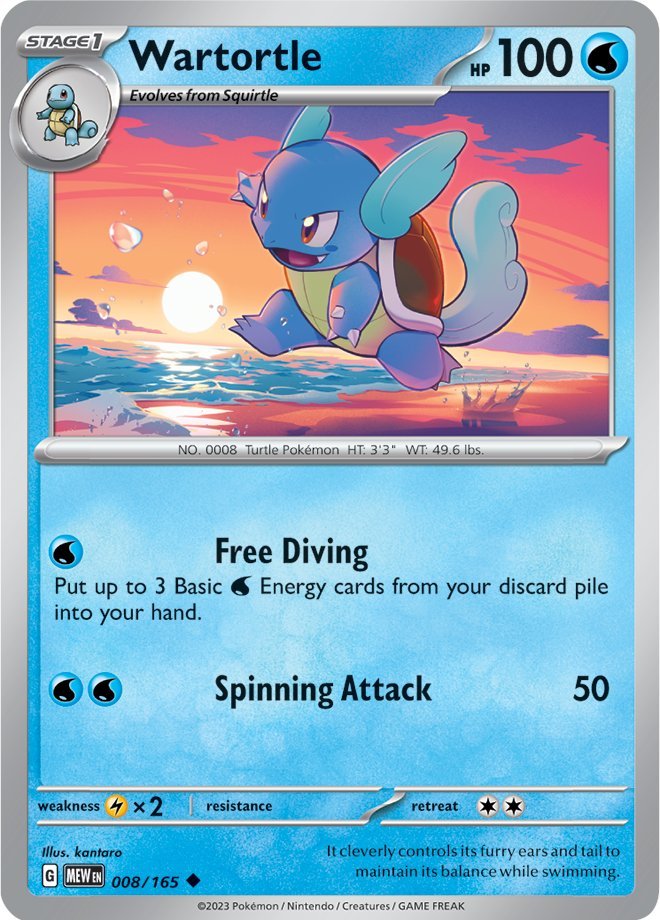 Wartortle (008/165) [Scarlet & Violet: 151] | Gear Gaming Fayetteville