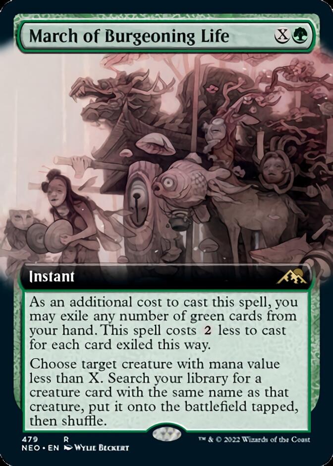 March of Burgeoning Life (Extended Art) [Kamigawa: Neon Dynasty] | Gear Gaming Fayetteville