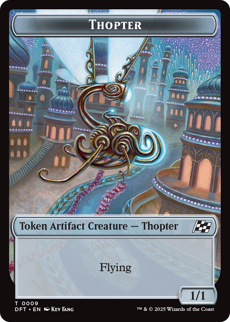 Golem (0015) // Thopter (0009) Double-Sided Token [Aetherdrift Tokens] | Gear Gaming Fayetteville