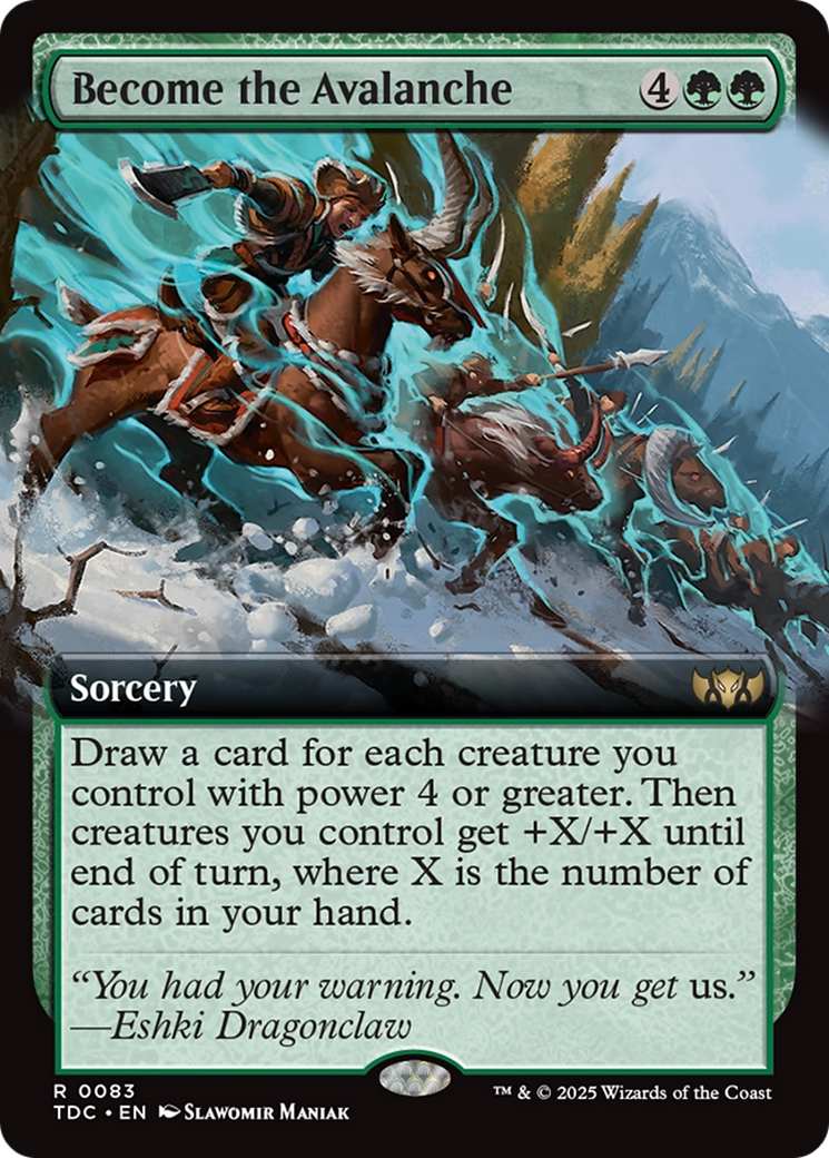 Become the Avalanche (Extended Art) [Tarkir: Dragonstorm Commander] | Gear Gaming Fayetteville
