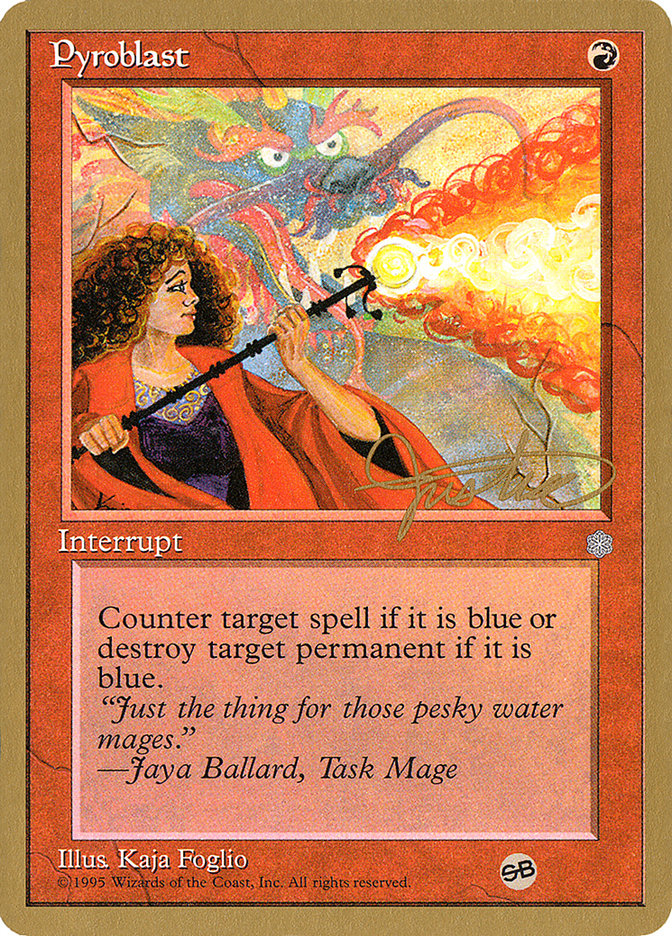 Pyroblast (Mark Justice) (SB) [Pro Tour Collector Set] | Gear Gaming Fayetteville