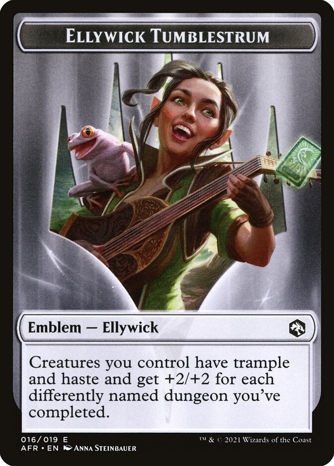 Wolf // Ellywick Tumblestrum Emblem Double-Sided Token [Dungeons & Dragons: Adventures in the Forgotten Realms Tokens] | Gear Gaming Fayetteville