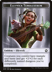 Wolf // Ellywick Tumblestrum Emblem Double-Sided Token [Dungeons & Dragons: Adventures in the Forgotten Realms Tokens] | Gear Gaming Fayetteville