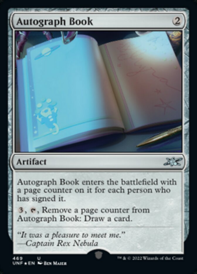 Autograph Book (Galaxy Foil) [Unfinity] | Gear Gaming Fayetteville